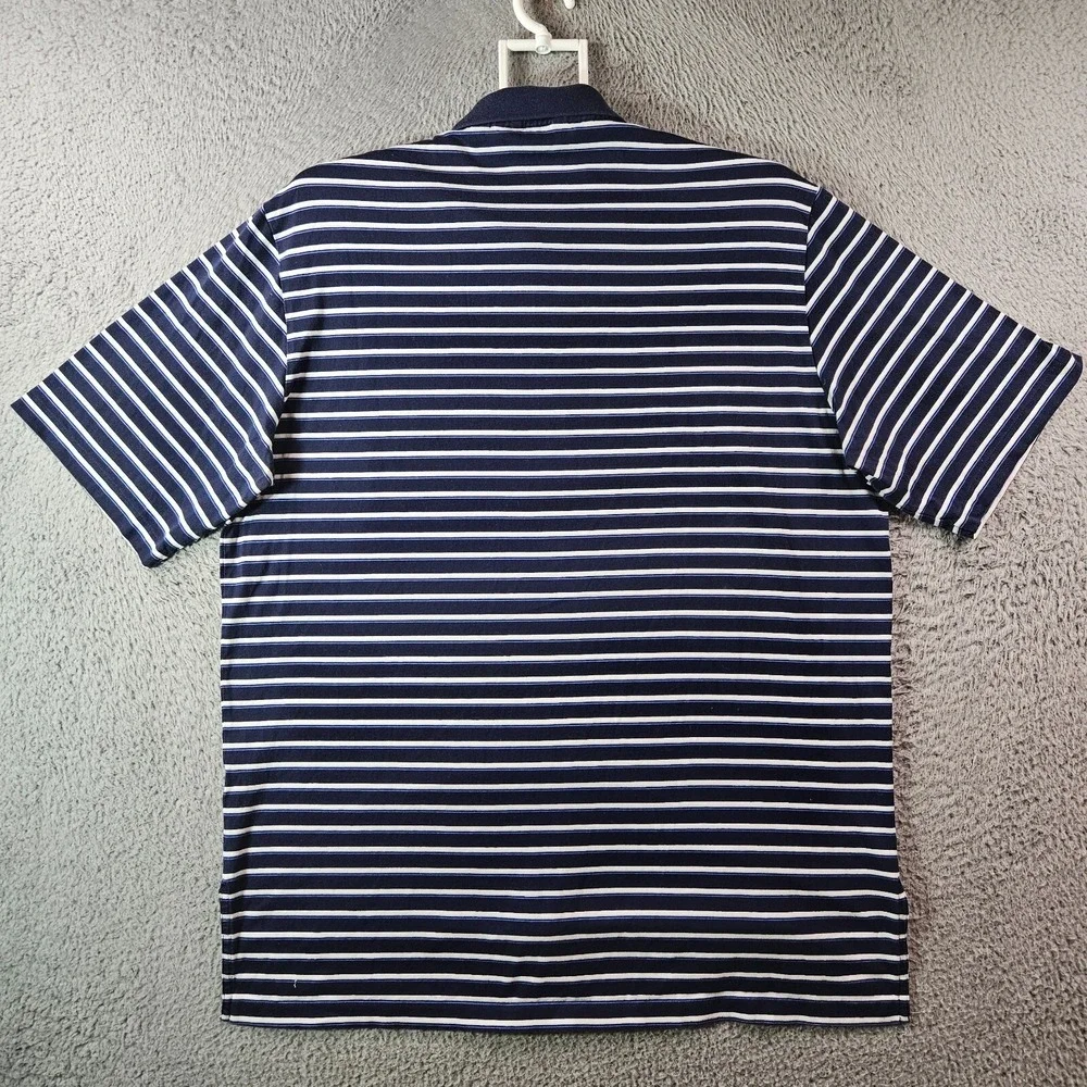 Polo Golf Ralph Lauren Polo‎ Shirt Men Large Short Sleeve Navy Blue Striped